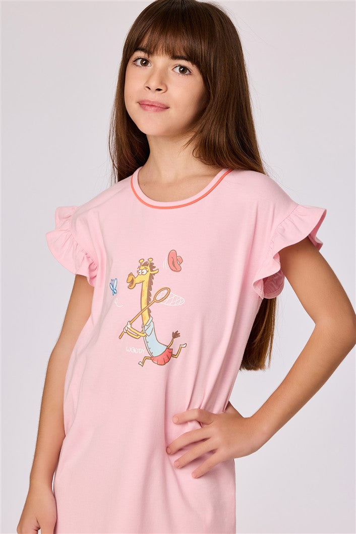 Slaapkleedje Giraf Lichtroze