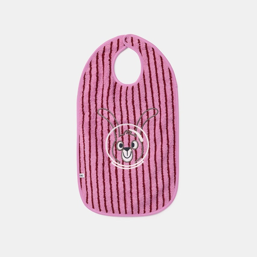Woody Big Bib Rabbit Pink.