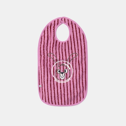 Woody Big Bib Rabbit Pink.