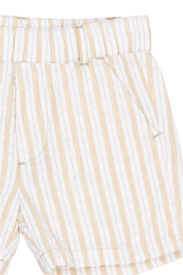Detail fijne strepen op short