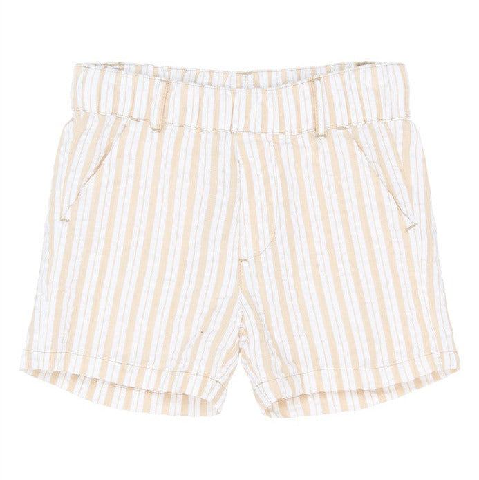 Ecru-wit gestreepte kindershort van The New