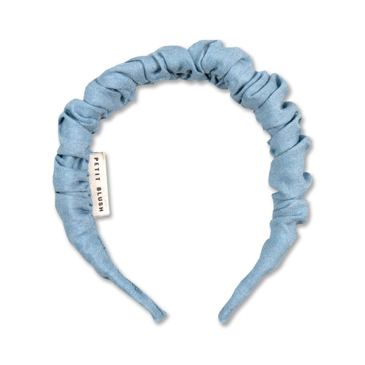Smocked Headband Jeans Blue