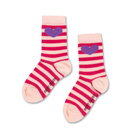Sokken Stripes Purple Heart