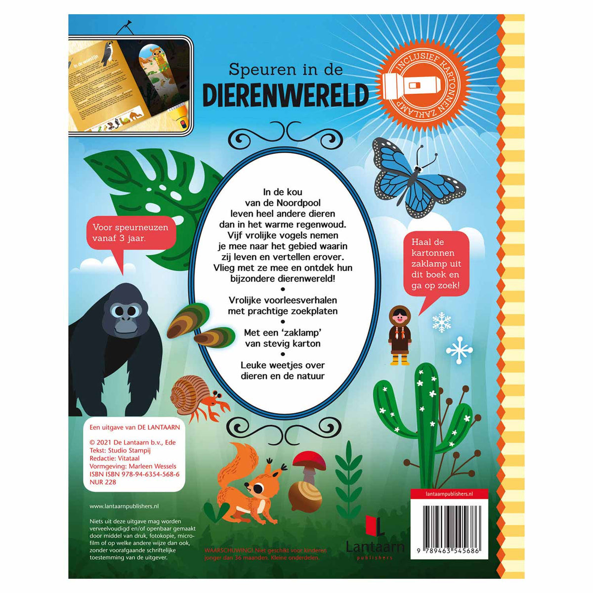 achterzijde boek speuren in de dierenwereld