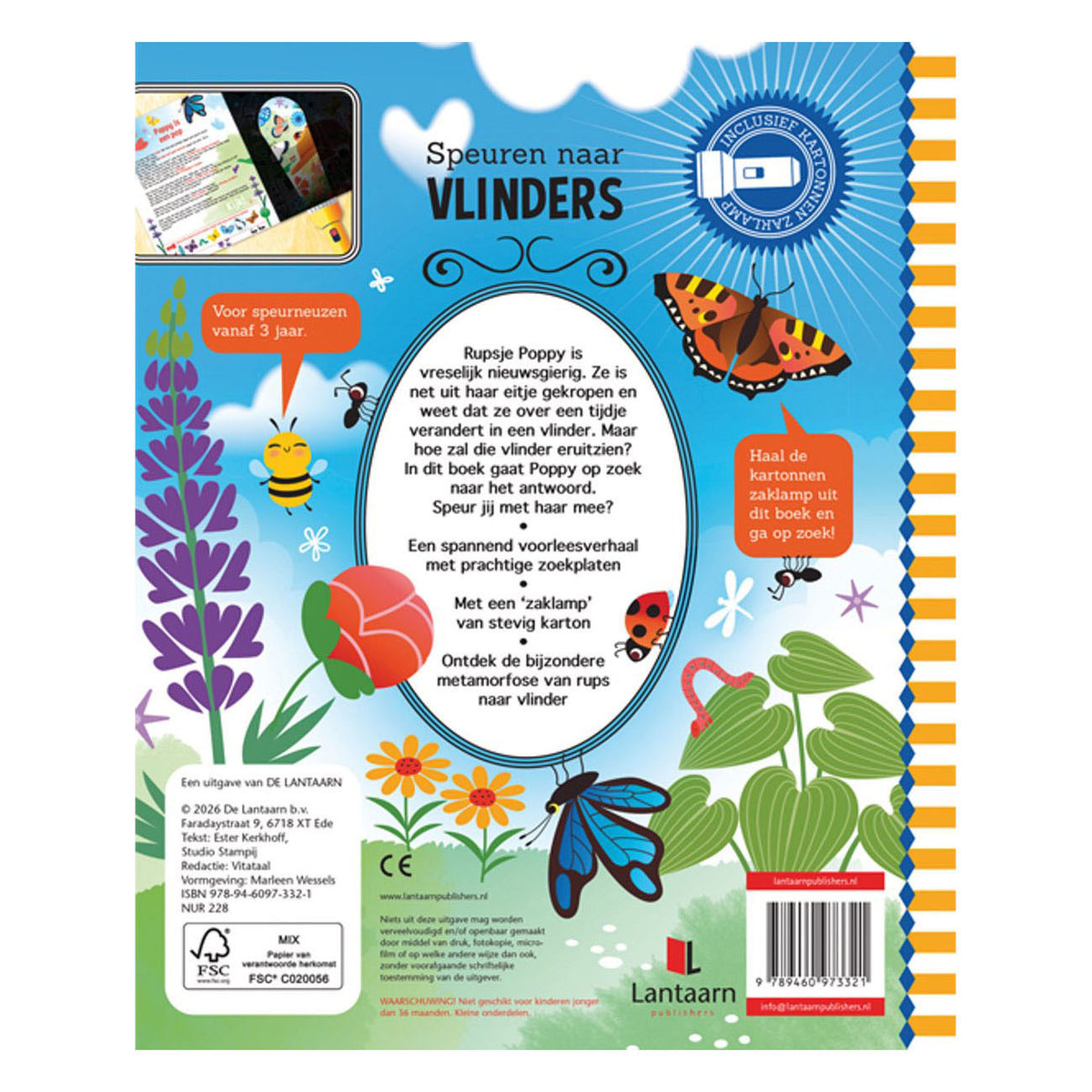 achterzijde speuren naar vlinders
