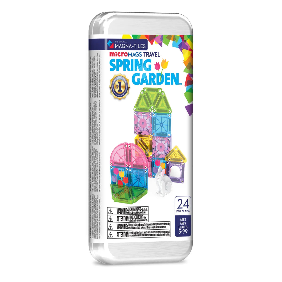 MAGNA-TILES MicroMAGS Spring Garden 24-delige magnetische bouwset.