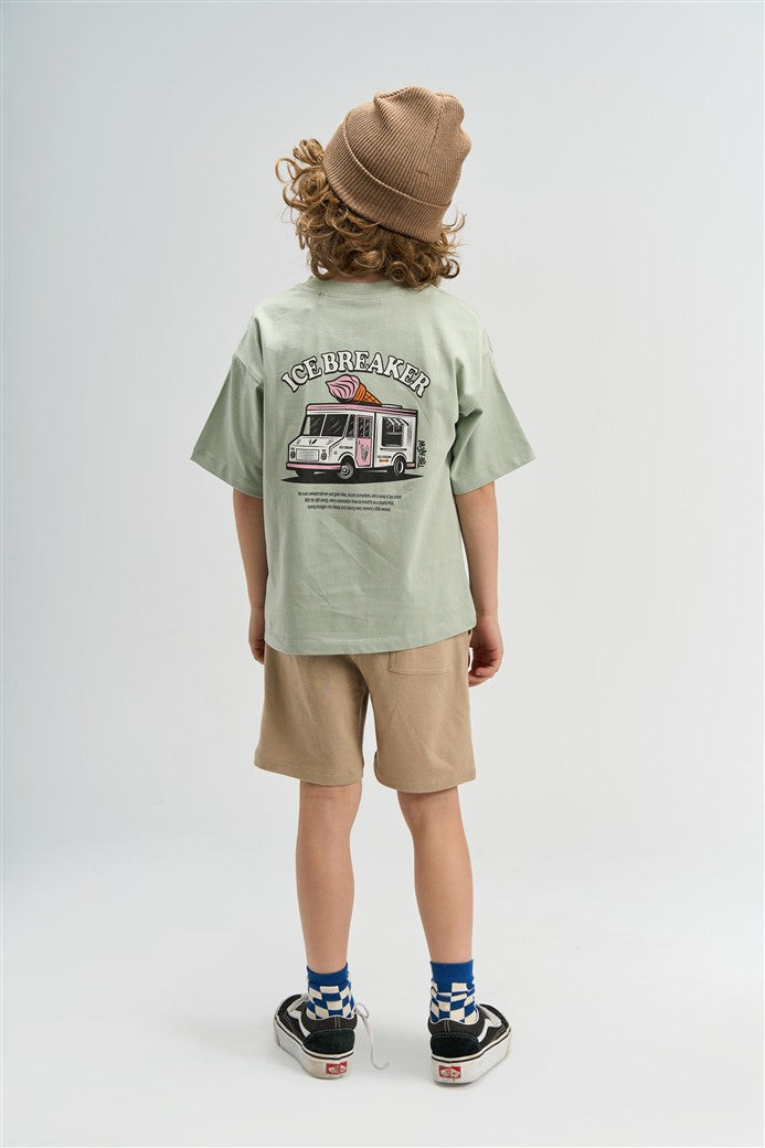 Stefano Tshirt Aqua Gray