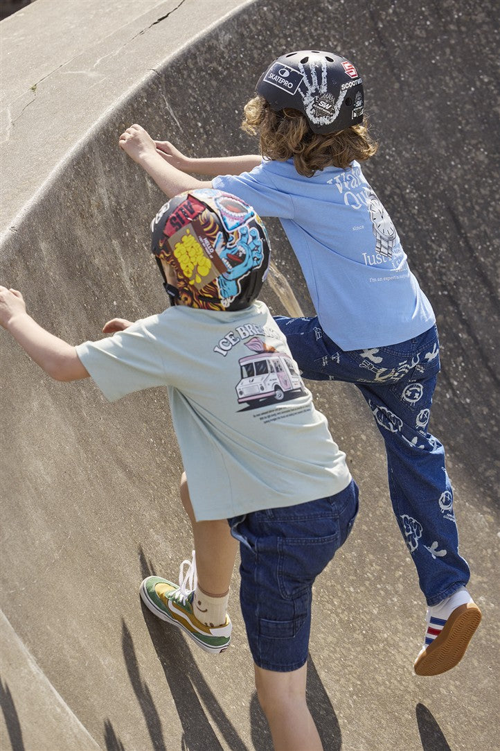 Stefano Tshirt Aqua Gray