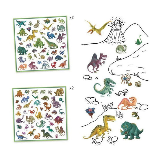 inhoud stickers dinosaurs
