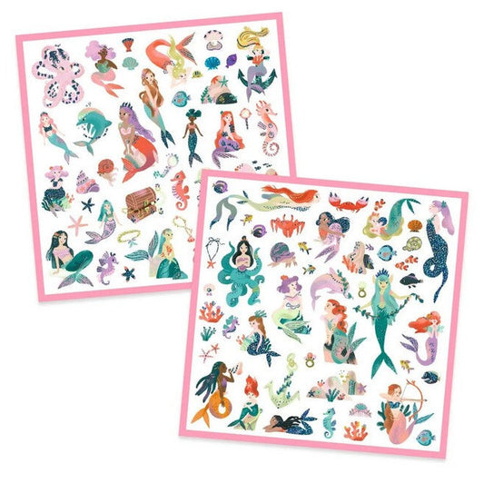 inhoud set metallic mermaid stickers