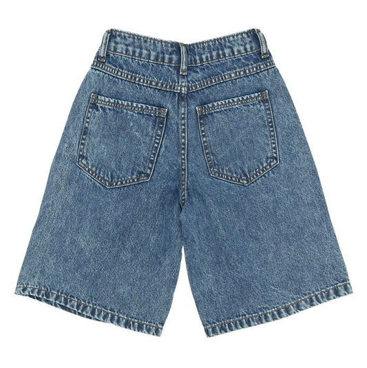 achterzijde long denim short svende van the new