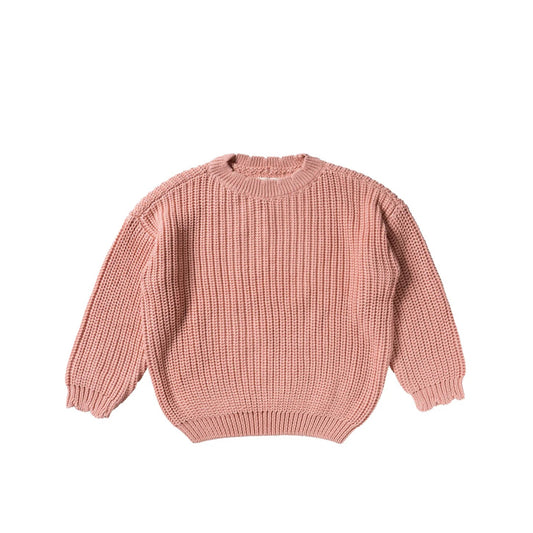 Pullover Chunky Scallop Rose Dawn