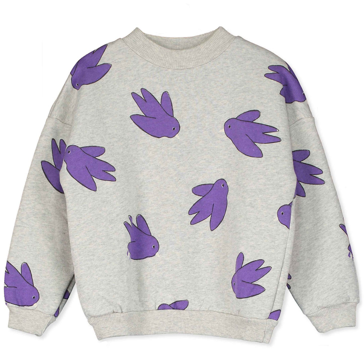 Sweater Flowing Birds Lgt Grey Mel.