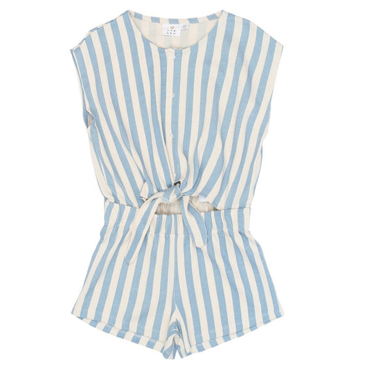 blauw gestreepte jumpsuit talia van the new