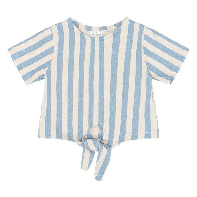 blauw gestreepte tshirt voor peuters om te knopen van the new
