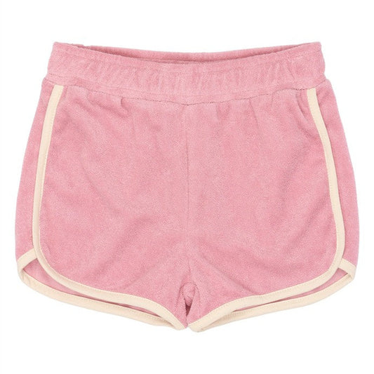 lichtroze retro short in badstof voor peuters van the new