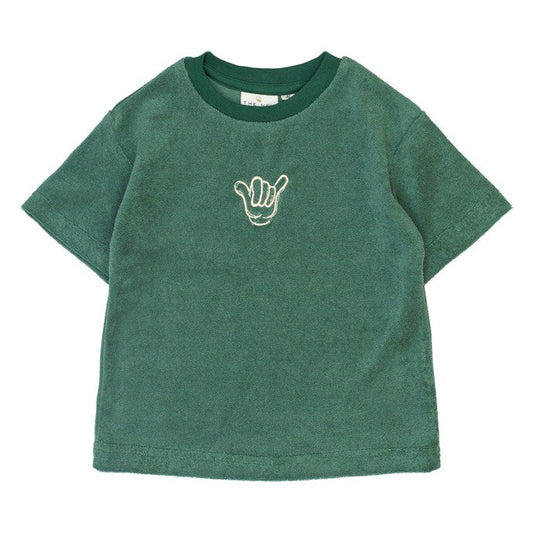 groene tshirt in badstof voor peuters van the new