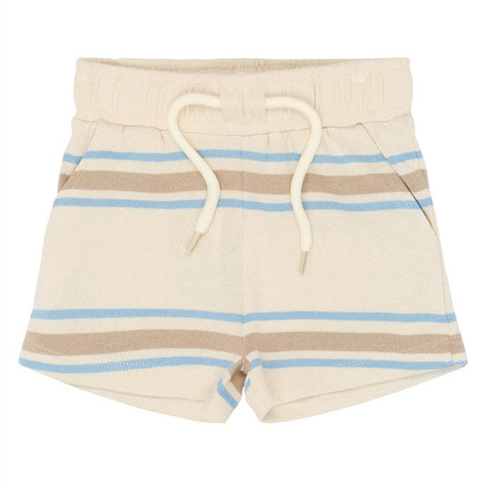 ecru short voor peuters met strepen van the new