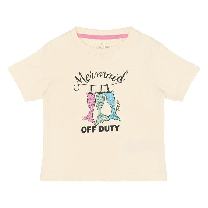 witte tshirt voor peuters met zeemeermin opdruk vooraan van the new
