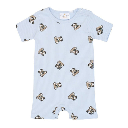 lichtblauw zomerpakje voor baby met koalaprint van the new