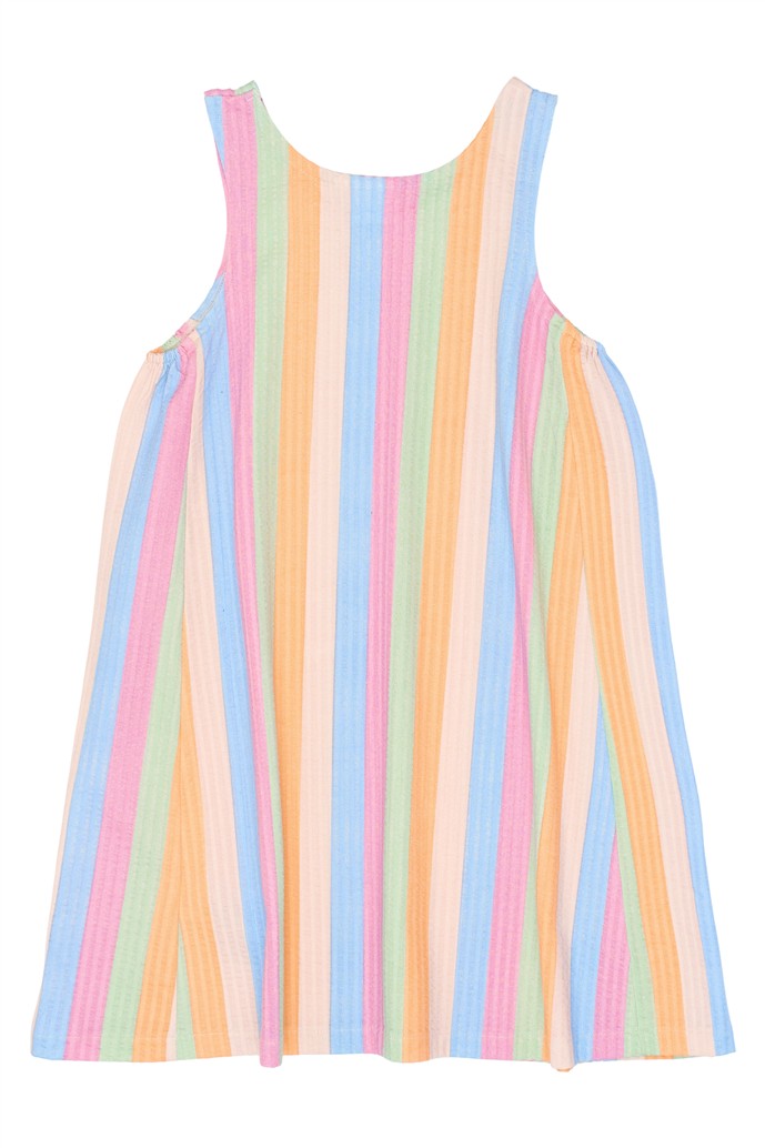 achterzijde dress trace met regenboogstrepen van the new
