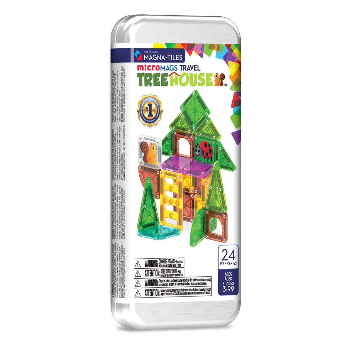 MAGNA-TILES microMAGS Treehouse Travel Set met eekhoorn.