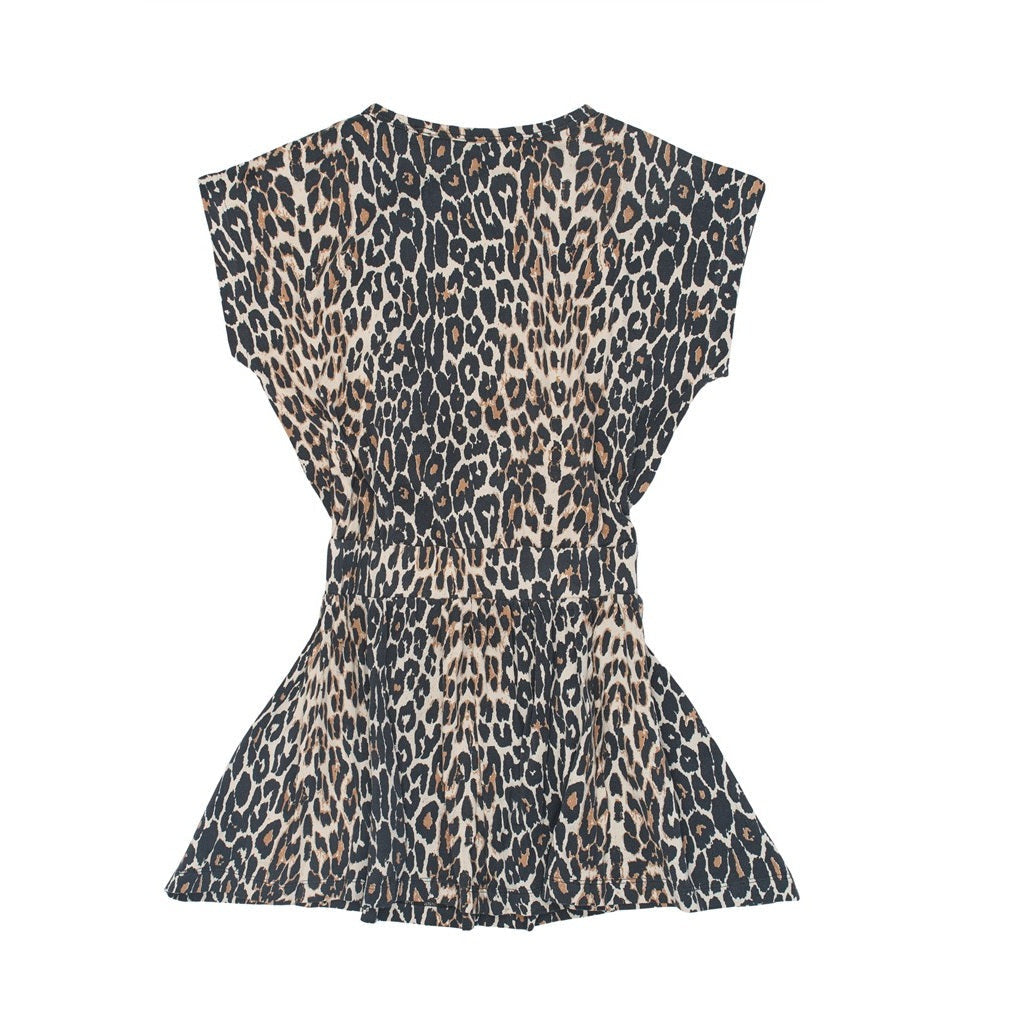kinderjurk met kapmouw en leopard print van the new
