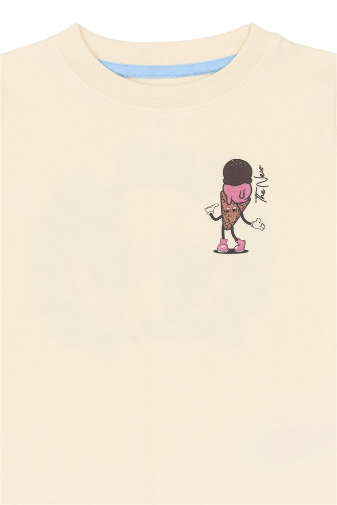 detail ijsje opdruk op kindertshirt tundra