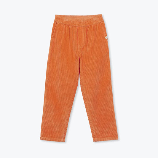 Oranje ribfluwelen broek voor kinderen van arsene et les pipelettes