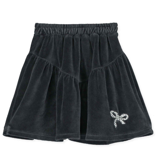 Rok Velvet Bow Anthracite