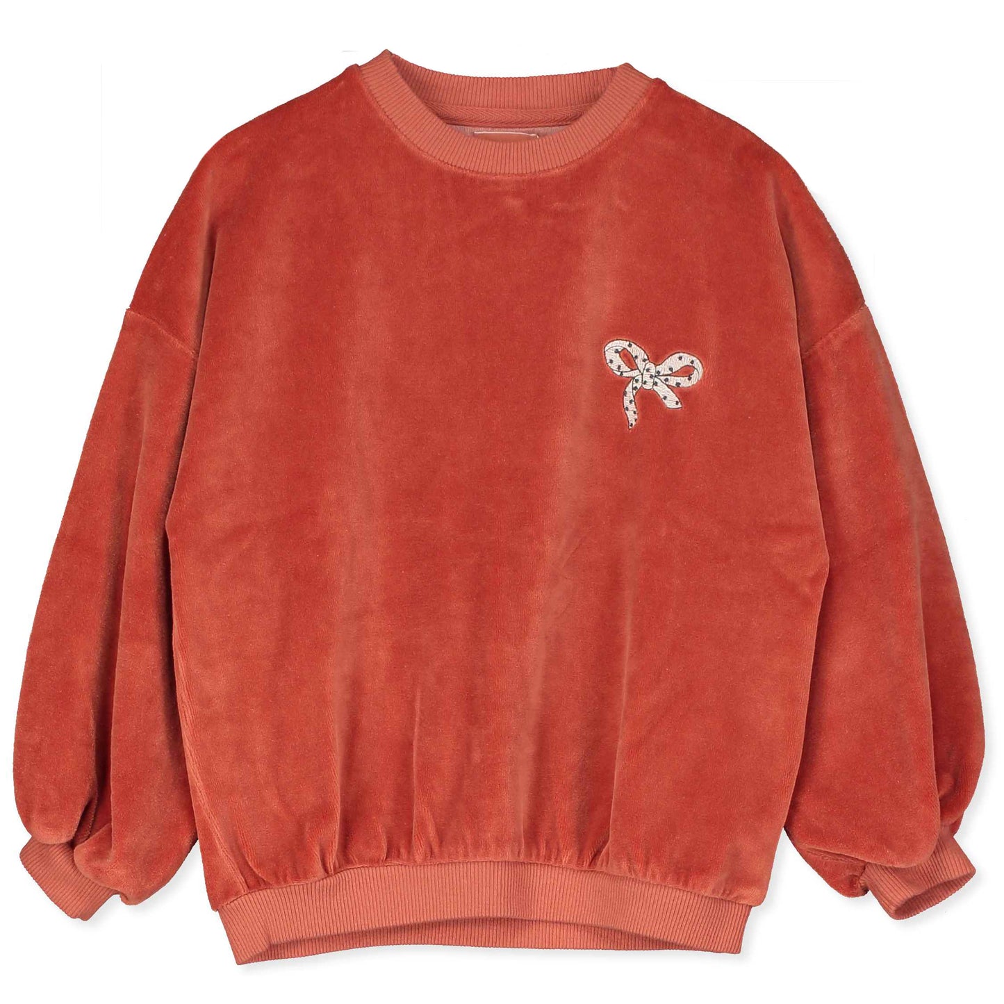 Sweater Velvet Bow Clay