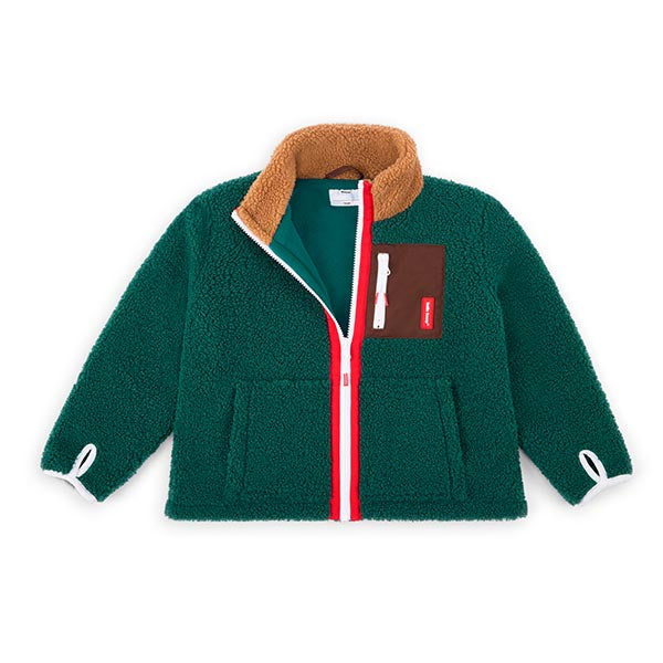 Duck Blue sherpa fleece vest voor kinderen.