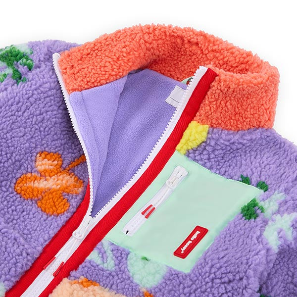 Comfortabel fleece vest met bloemenprint voor kinderen.