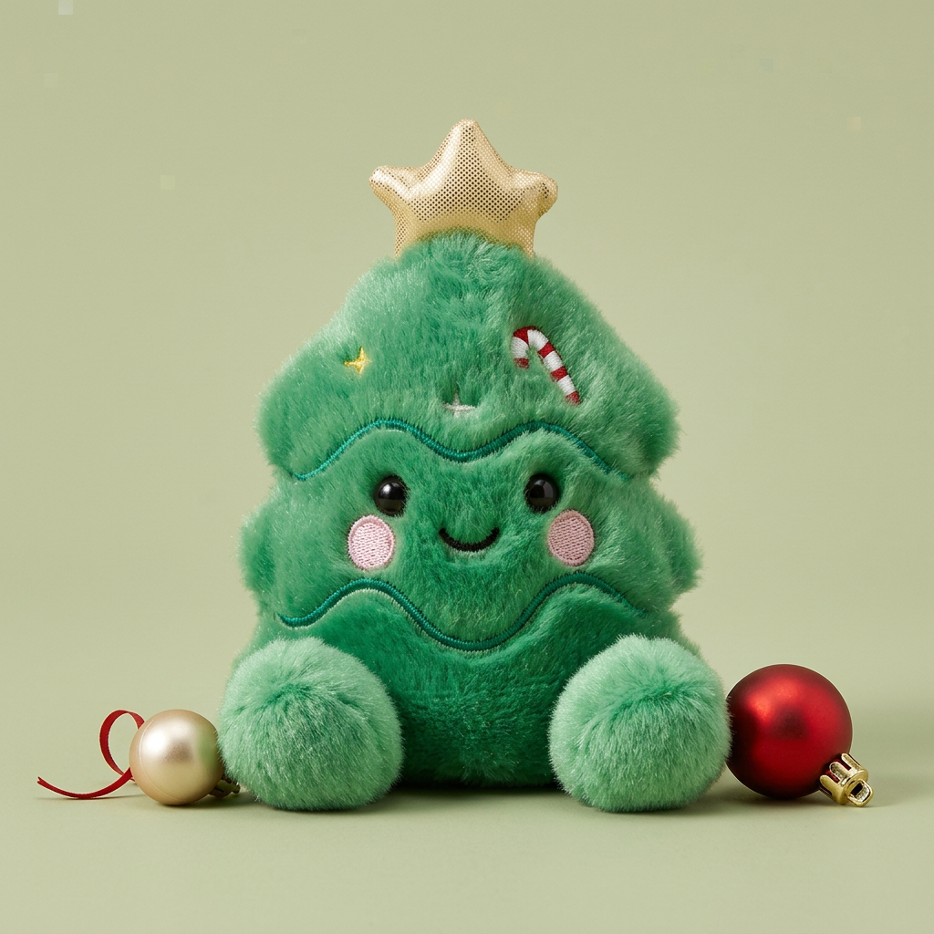 Vierkante studiofoto van Xmas Tree met kerstballen