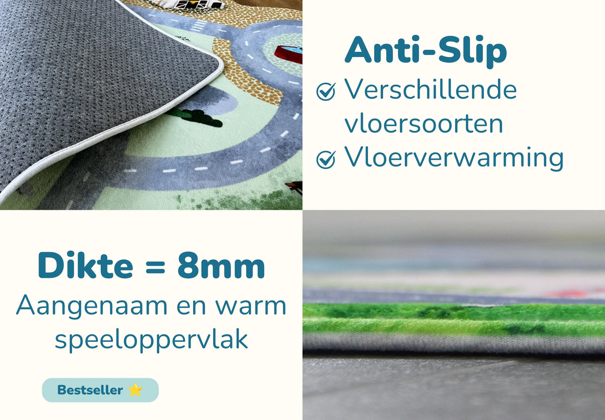 Kinderen spelen met Village speelmat.