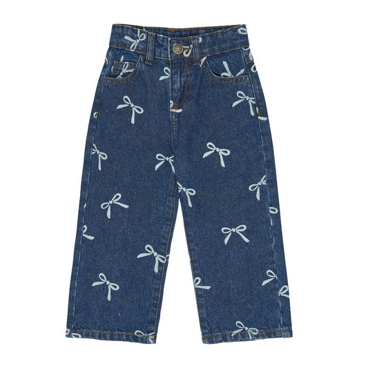 vinaya jeans met strikjes voor peuter meisjes