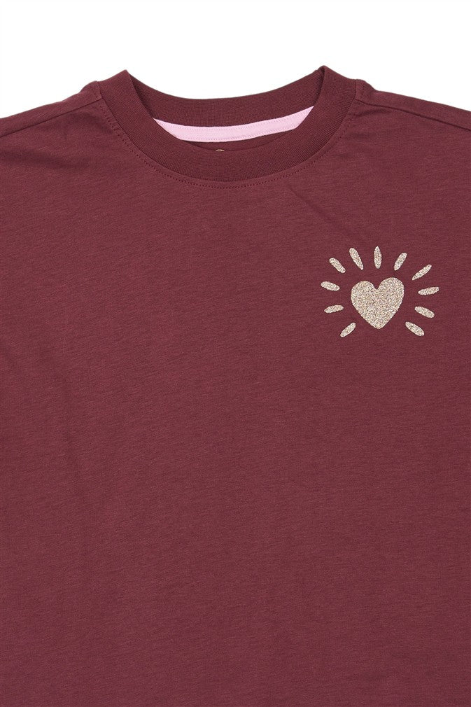Violetta Tshirt Burgundy