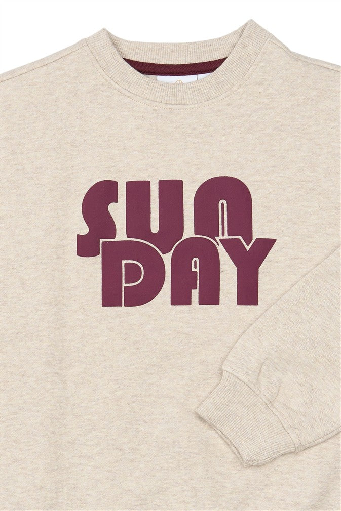 detail sun day print op de sweater