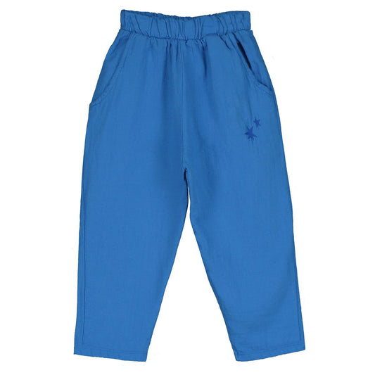 Light Wide Woven Pants Blue