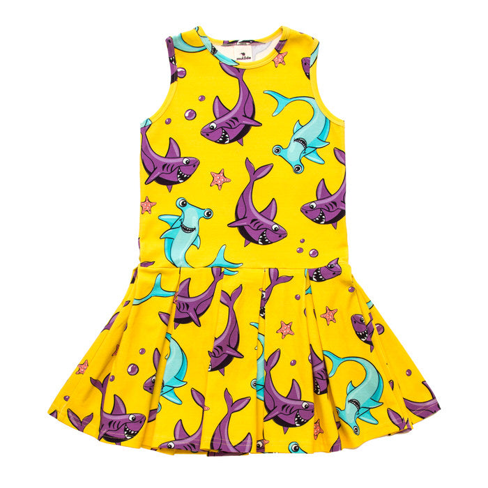 Sharks Summer Dress Yellow