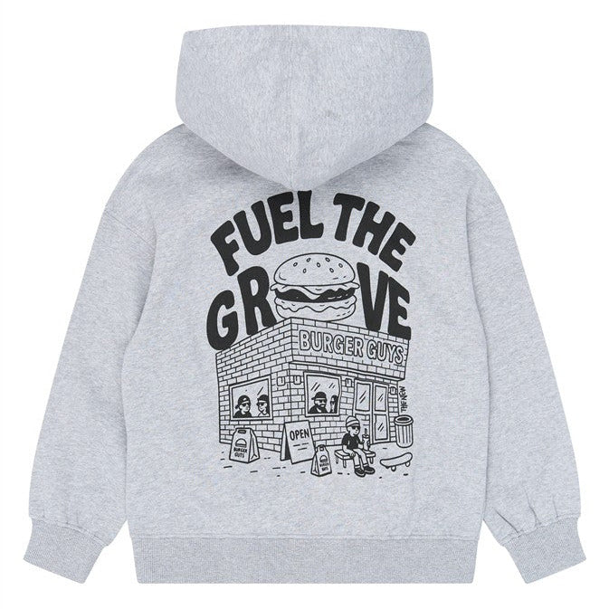 Achterkant Yon Hoodie Light Grey Melange